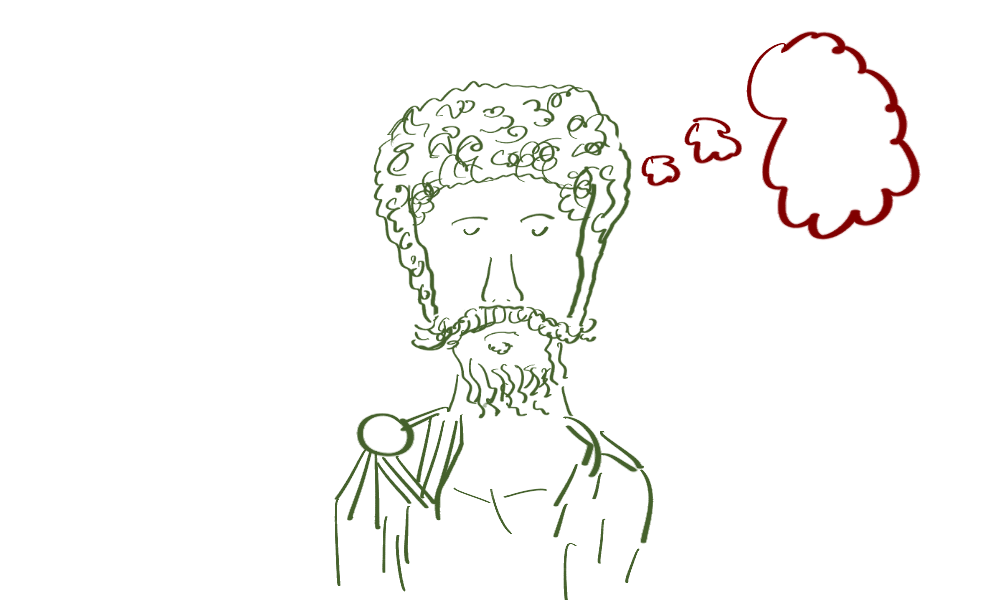 Stoicism Explained - Sketch of Marcus Aurelius Thinking